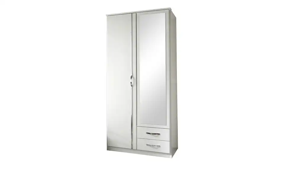 Kleiderschrank Duo 91 cm Weiß