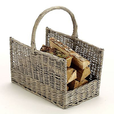 Panier à bûches en osier Dixneuf Noveo
