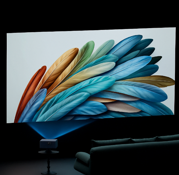 Multimedia LED Projektor Beamer Heimkino (400 ANSI Lumen) 1080p Full HD / HDMI / Auto Fokus / WiFi / BT 5.0 - Schwarz