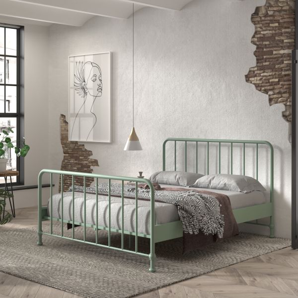Vipack Bronxx Bed - 160 x 200 cm - Olive Green