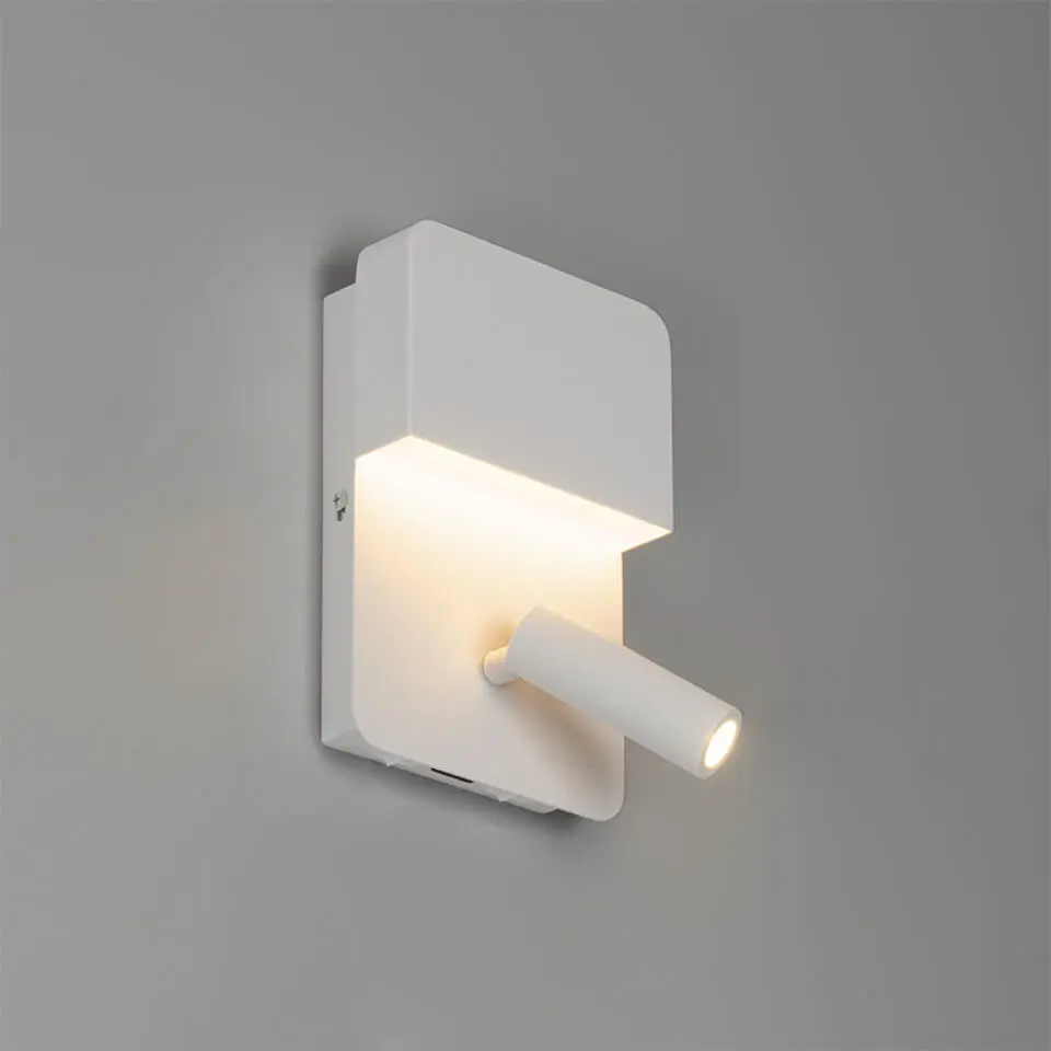 Qazqa wandlampen robin wit geïntegreerde led