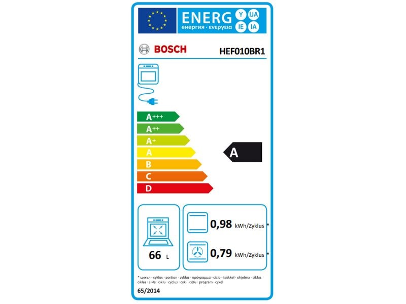 Bosch Einbauherd HEF010BR1 EU 60, Edelstahl Einbauherd mit 3D Heissluft