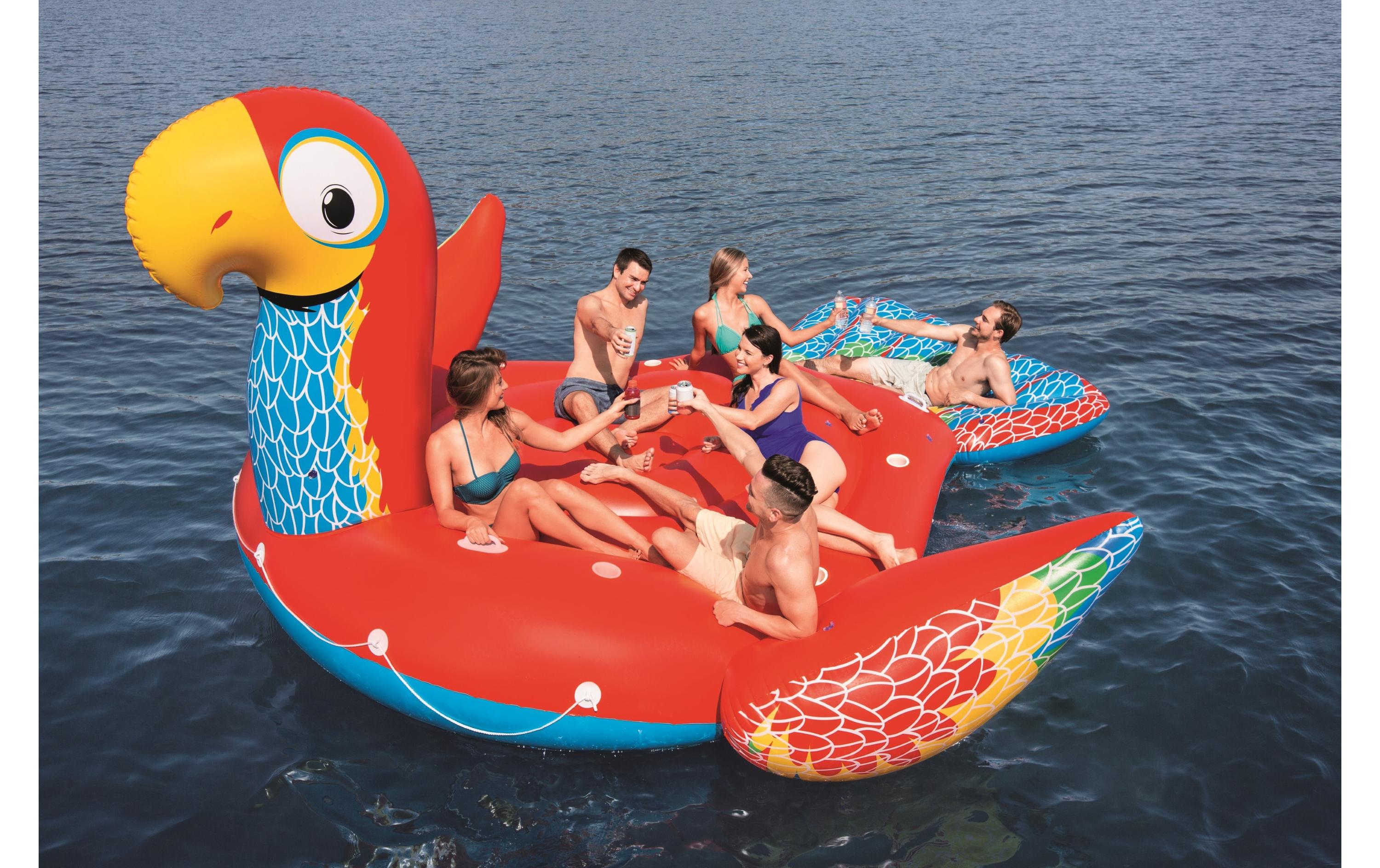 Schwimmtiere Giant Parrot 500 x 327 cm<br>Badeinsel für 6 Personen