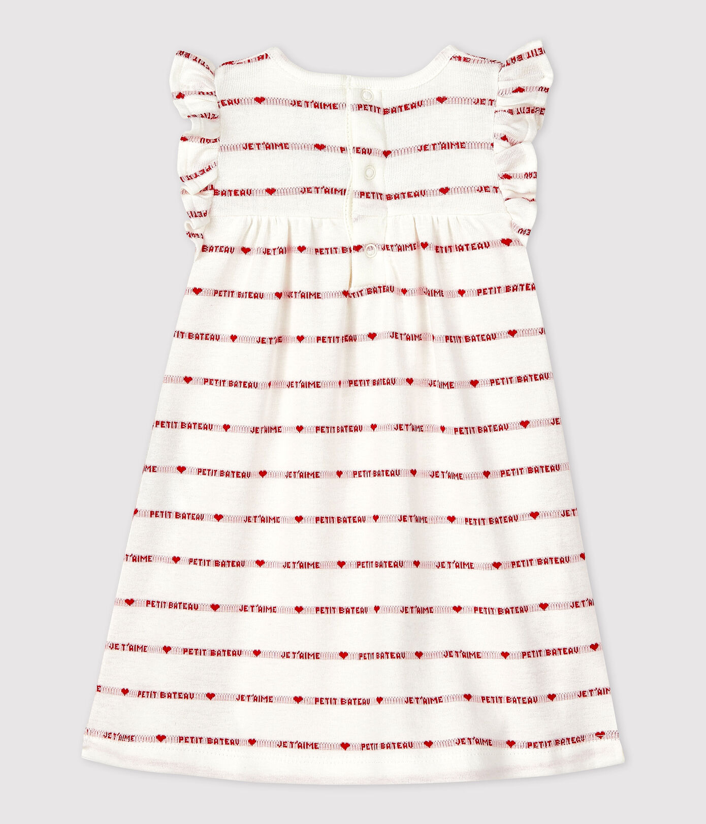 Robe body jacquard en coton bio bébé