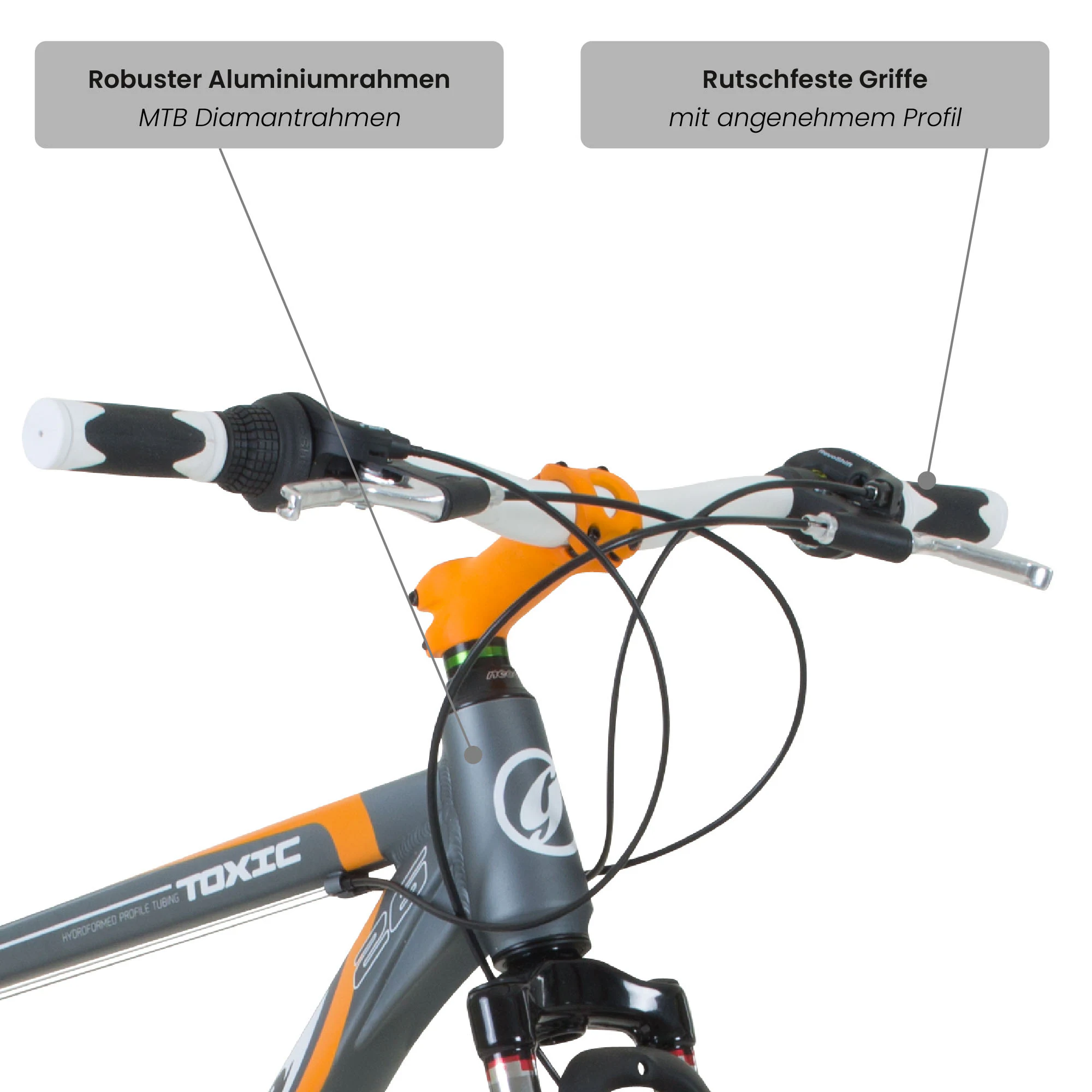 Galano Toxic 26 Zoll Mountainbike 145 - 185 cm MTB Hardtail Fahrrad 21 Gänge Scheibenbremsen Damen Herren Jugendliche unisex