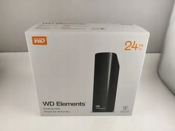 WD Elements Desktop WDBWLG0240HBK - Harddisk - 24 TB - ekstern (stationær) - USB 3.2 Gen 1 - sort