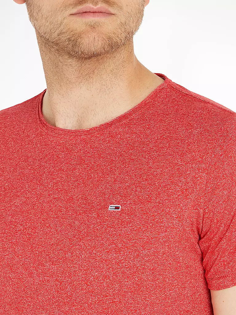 TOMMY JEANS T-Shirt Slim Fit JASPER rot