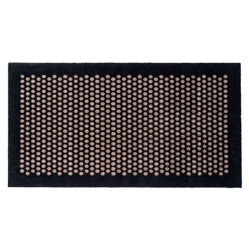 Tica Copenhagen Dot Gulvmåtte, Sort/Sand, 67x120 cm