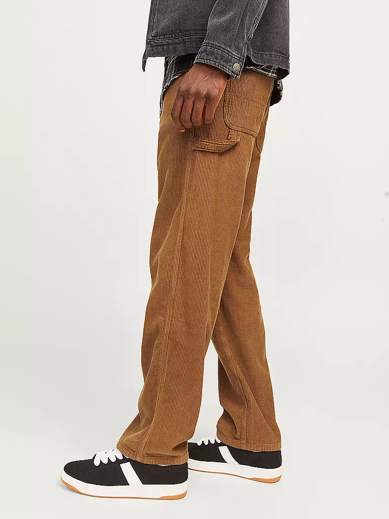 JACK & JONES Cordhose Flared Fit JJSTEDDIE braun