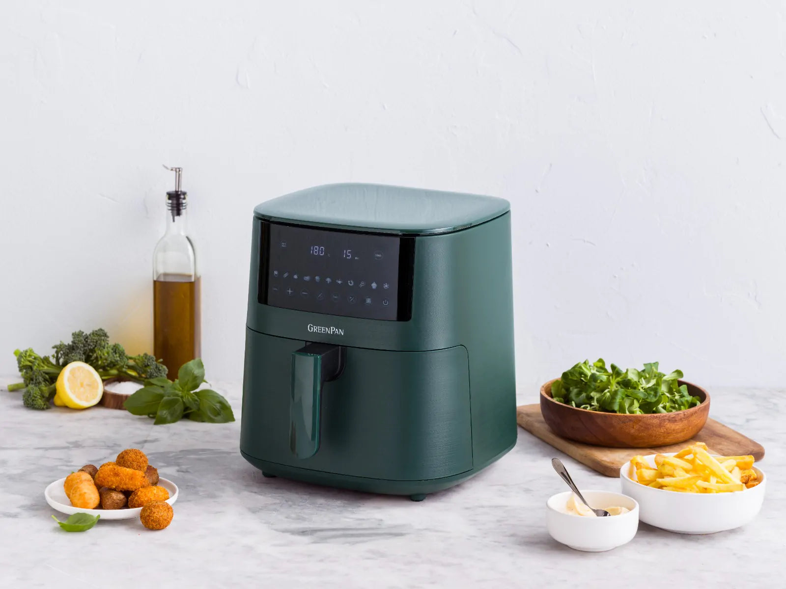 GreenPan Bistro XXL Airfryer 7,2L - PFAS-vrij Pine Green