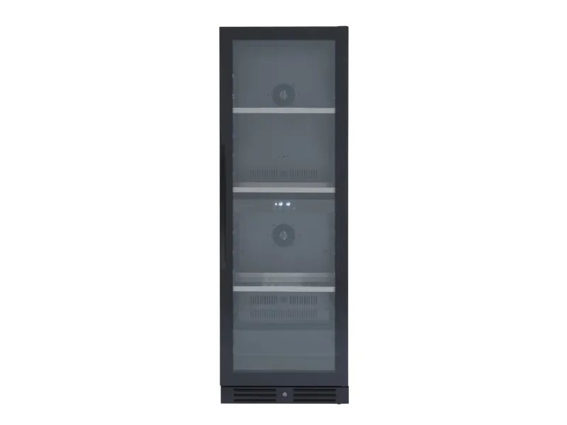 Scandomestic SV 1382 B - Vinkøleskab - 2 Zoner - bredde: 59.5 cm - dybde: 68.2 cm - højde: 176.4 cm - 461 liter - sort - Optil 138 flasker