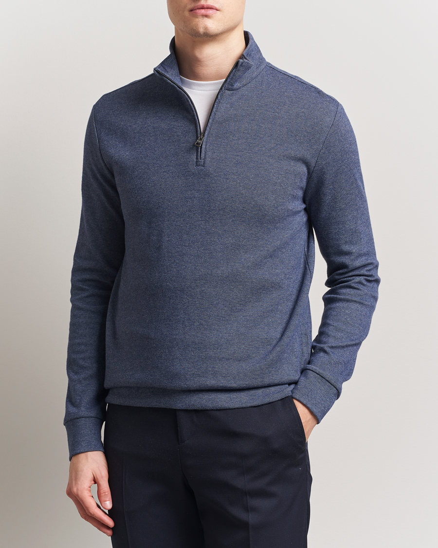 Polo Ralph Lauren Luxury Texture Half Zip Spring Navy Heather