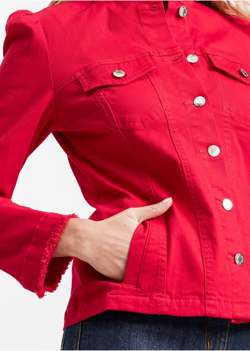 Veste avec manches légèrement bouffantes