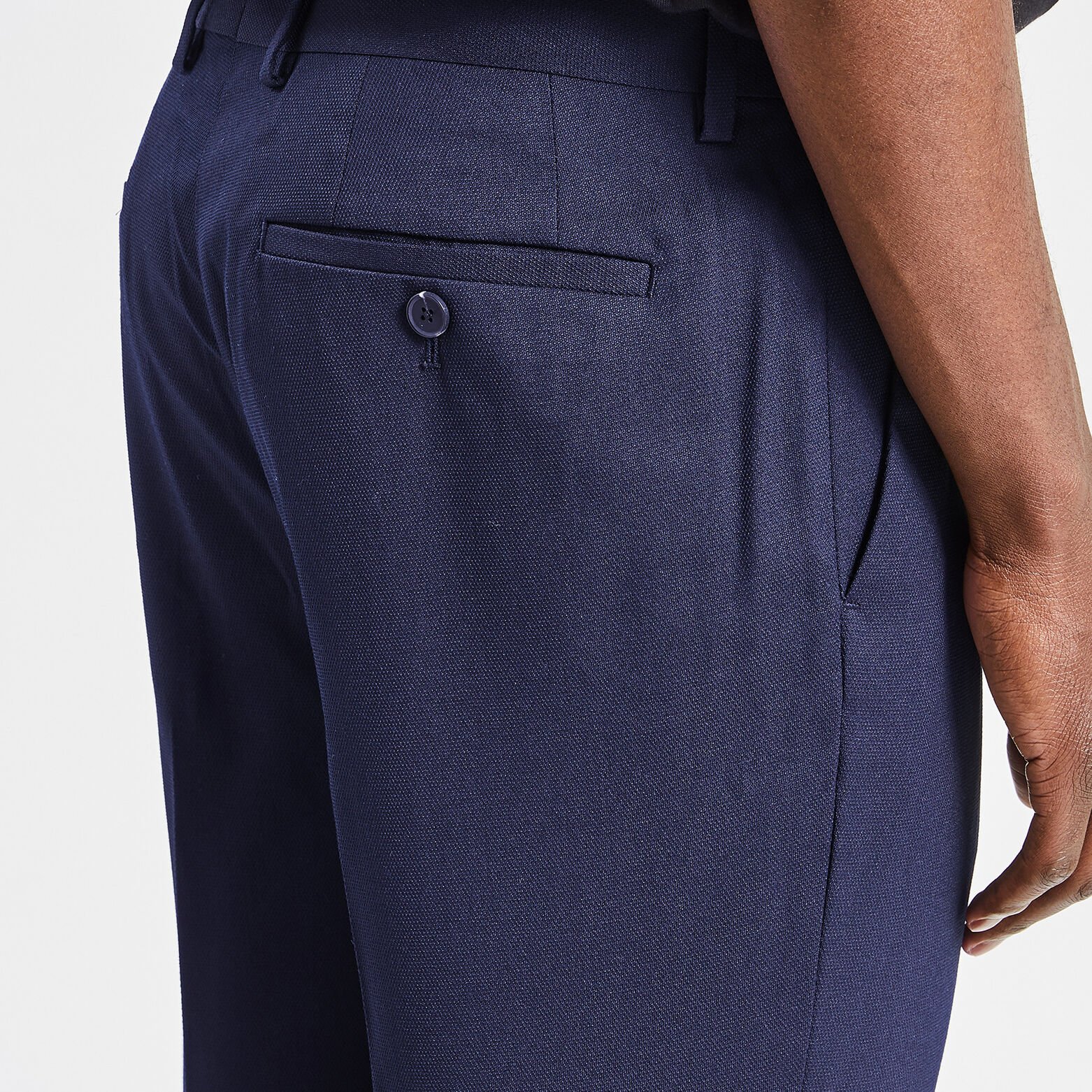 Pantalon de costume coupe slim Bleu Marine