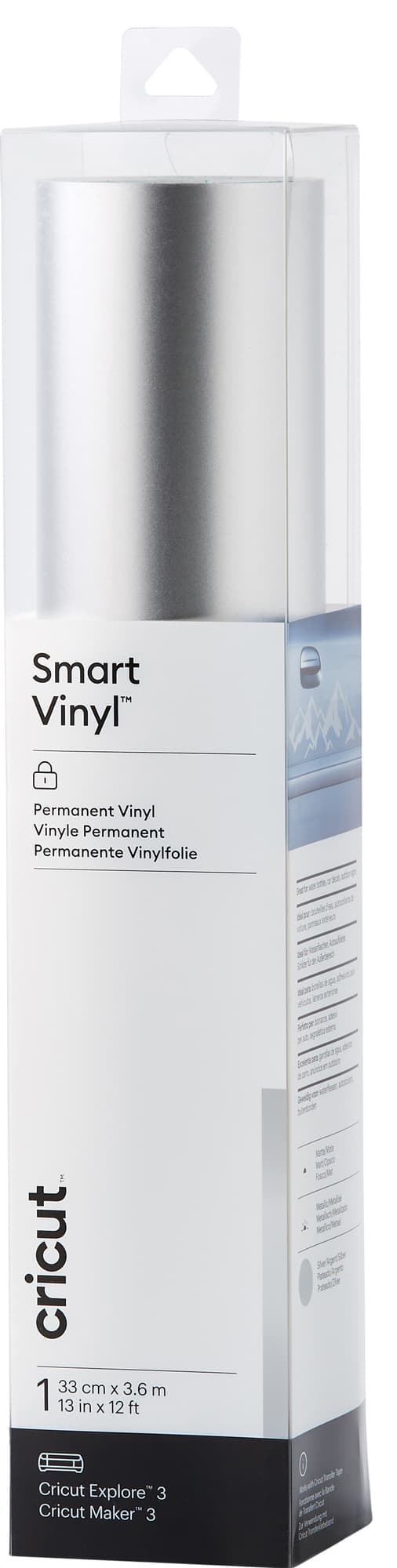 Cricut Smart Vinyl Permanent ark 33 x 366 cm (mat silver)