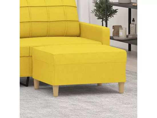 Repose-pied Jaune clair 70x55x41 cm Tissu