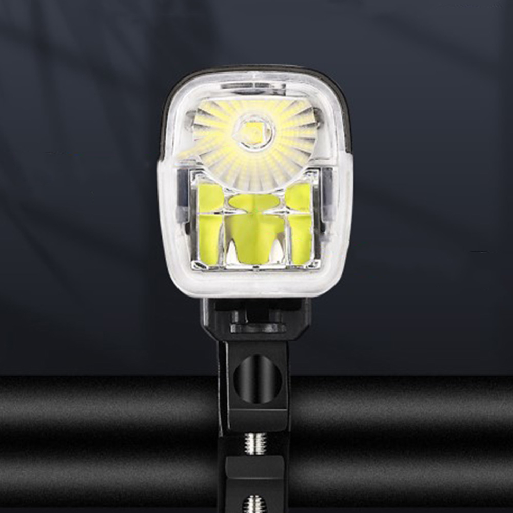 4800mAh Wiederaufladbares Aluminium USB Fahrrad Licht Velo LED Warnlicht IPX4 - Schwarz