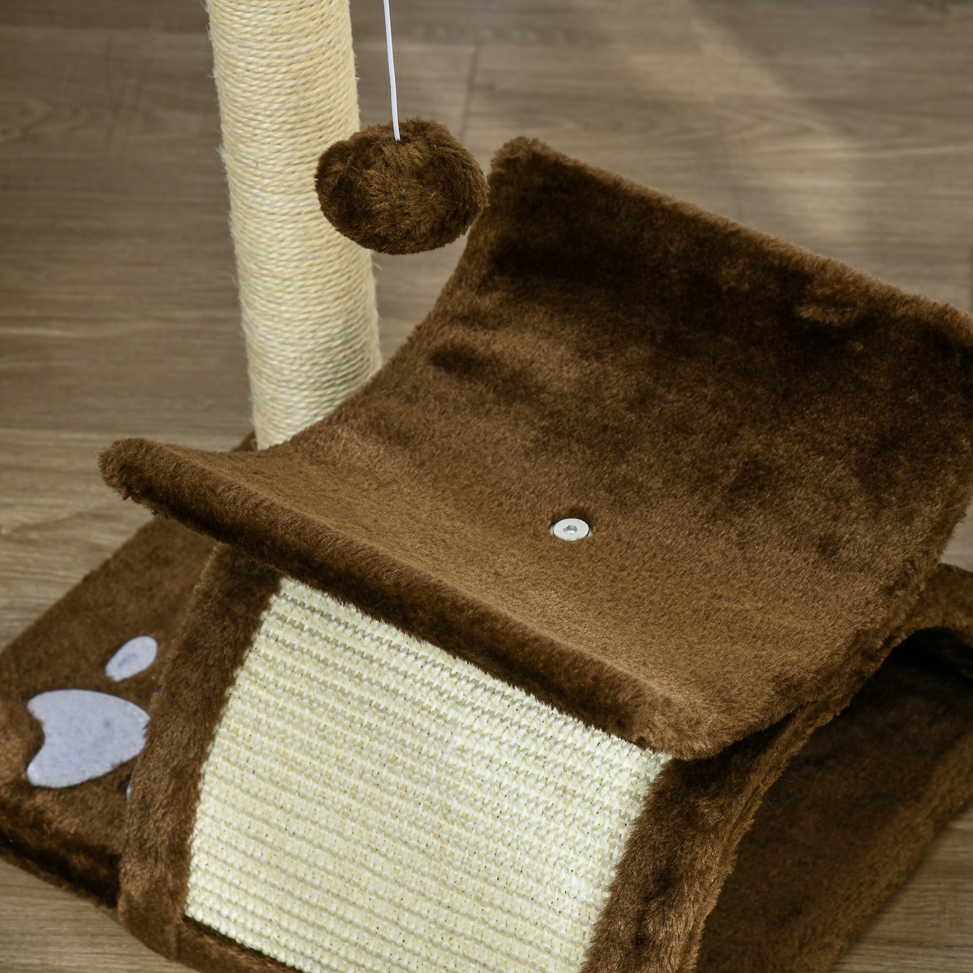 PawHut Katzenkratzbaum mit Ball 40 x 30 x 43 cm (LxBxH)