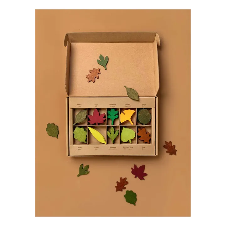 Moon Picnic Feuilles de la forêt en bois