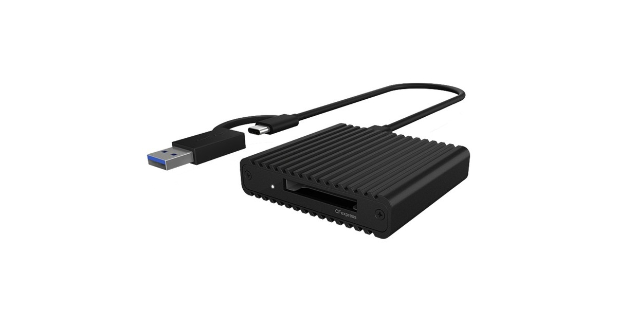 ICY BOXIB-CR404-C31 kaartlezer  (Zwart, USB-C, USB-A)