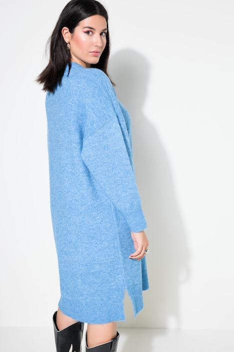 Strickkleid, oversized, Midikleid, Rundhals, Langarm