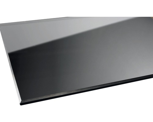 Zijpaneel voor Breuer Elana 6 75 cm draaideur, grijs decor, zwarte profielkleur