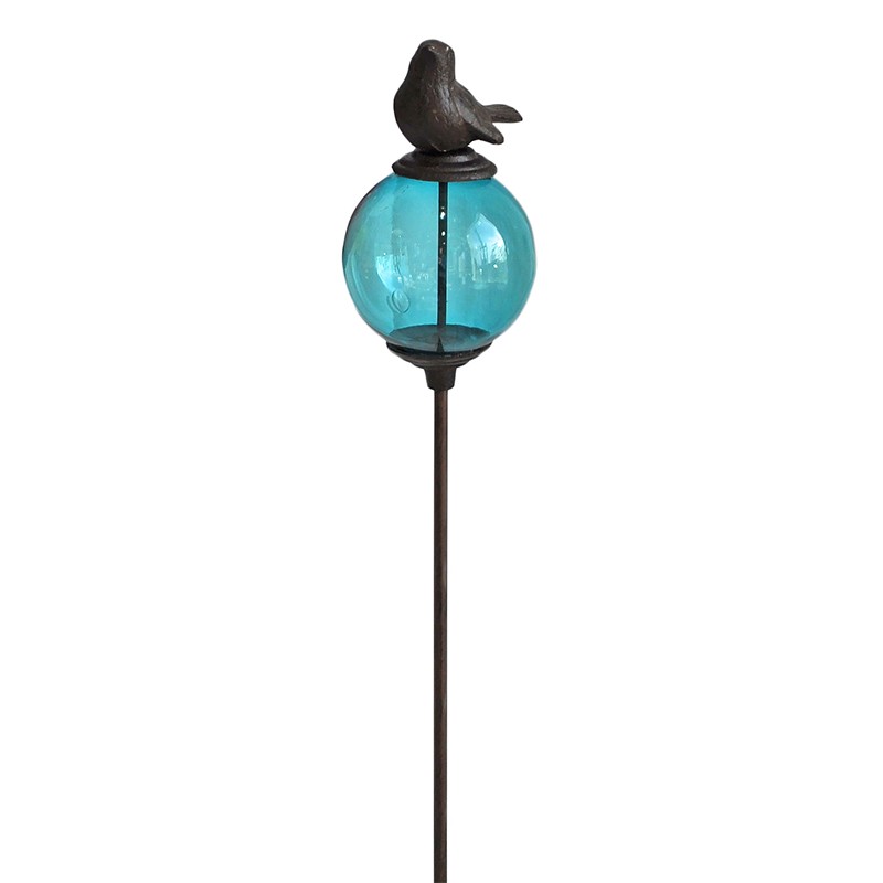 Tuteur boule oiseau bleu 10x117cm