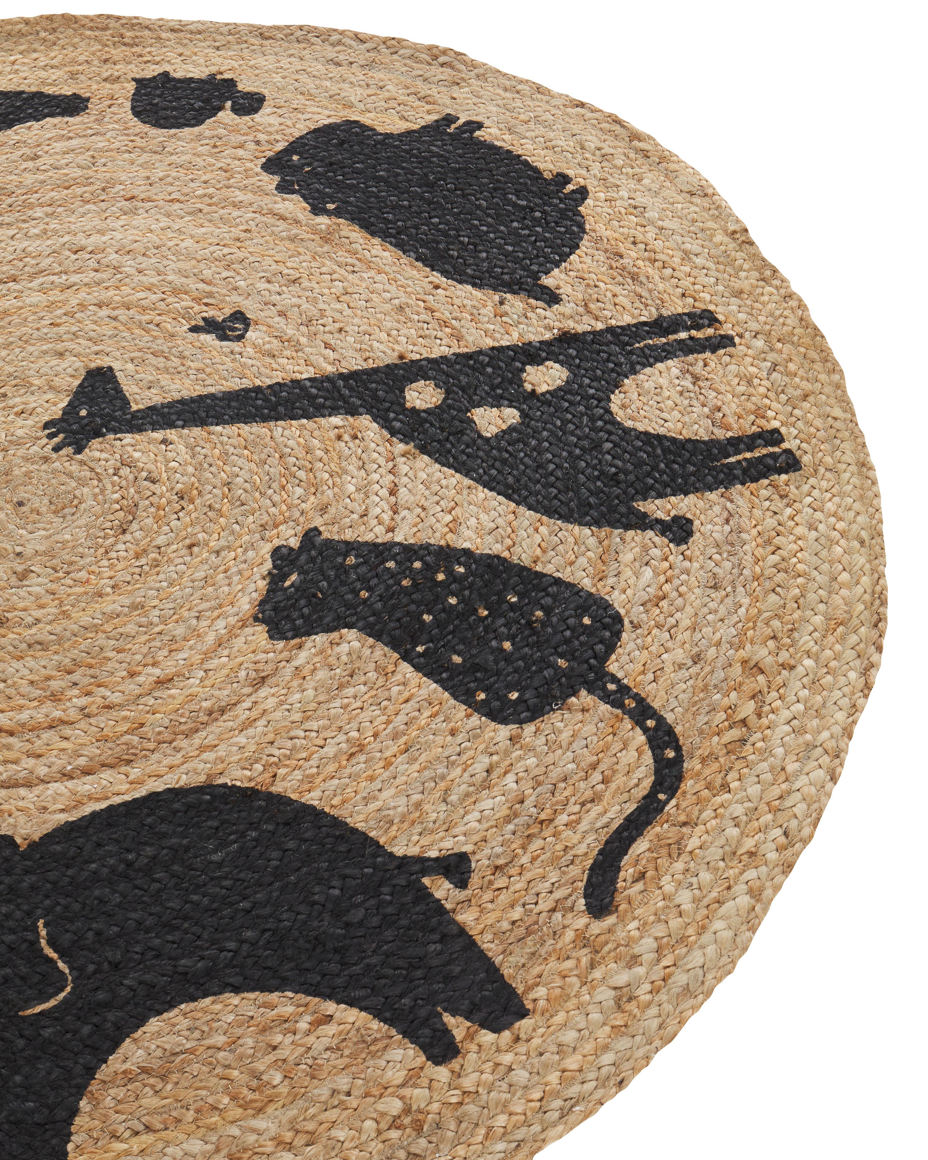 Kindervloerkleed EARTH Beige ø 120 cm Jute