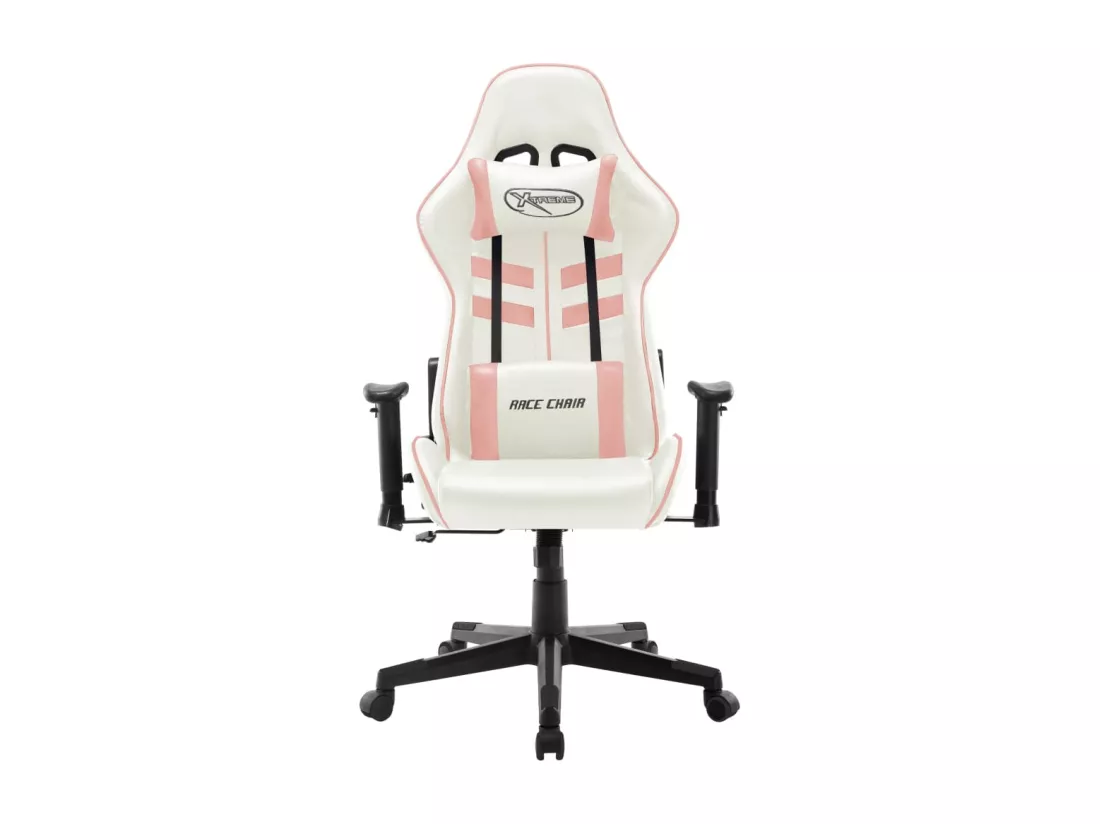 Chaise de jeu Blanc et rose Cuir artificiel