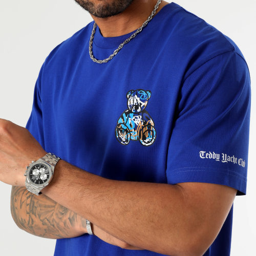 Tee Shirt Oversize Large Art Series Blue Front Bleu Roi