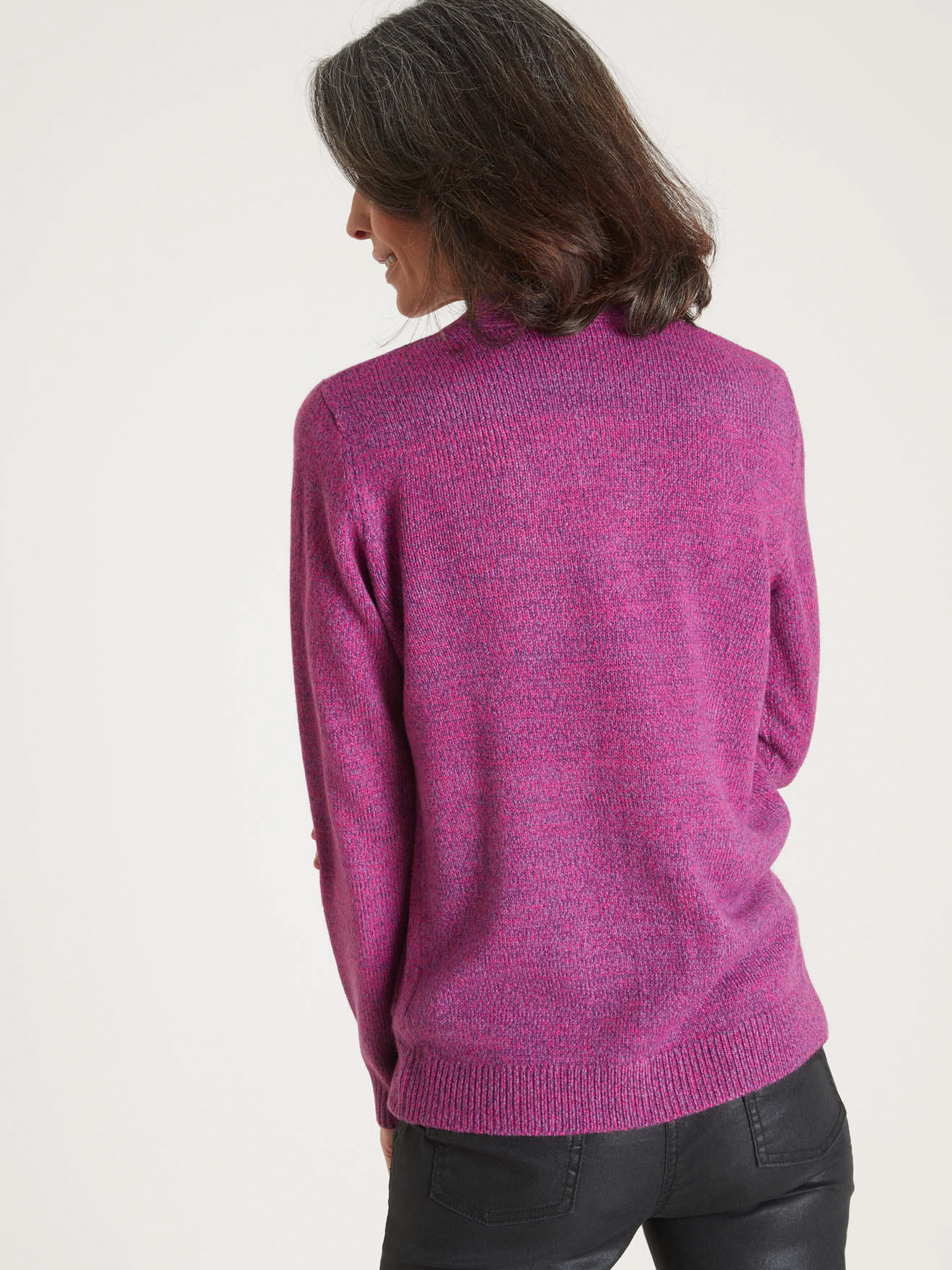 Gilet classique en maille chinée