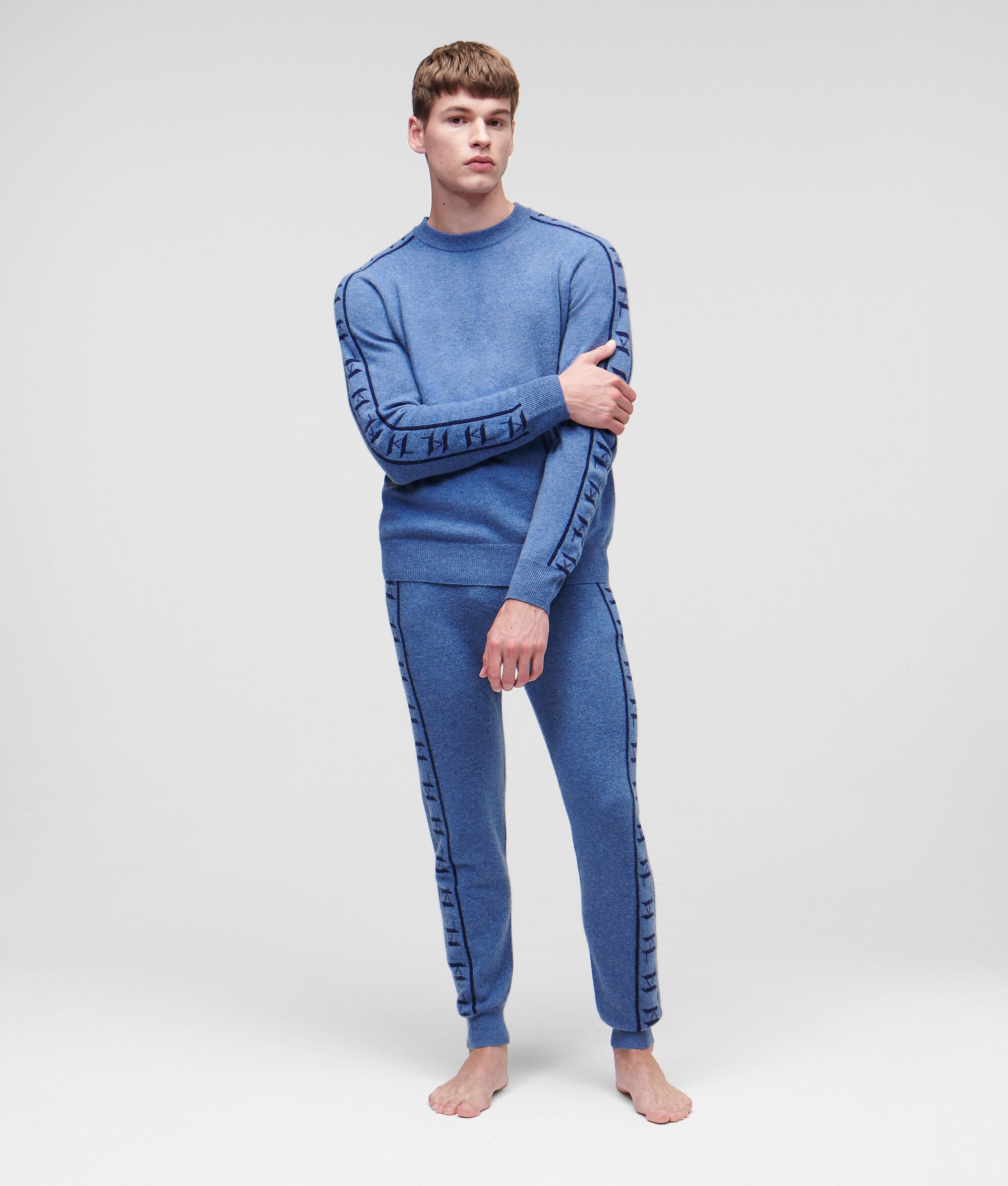 JOGGING KL MONOGRAM EN CACHEMIRE JACQUARD