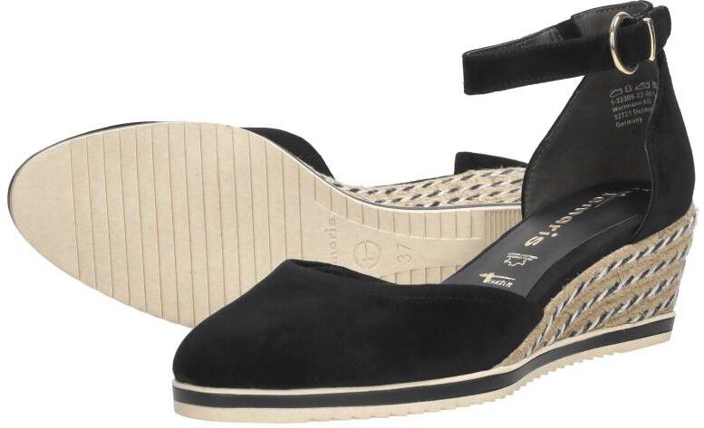Tamaris Sandalen Touwzool zwart