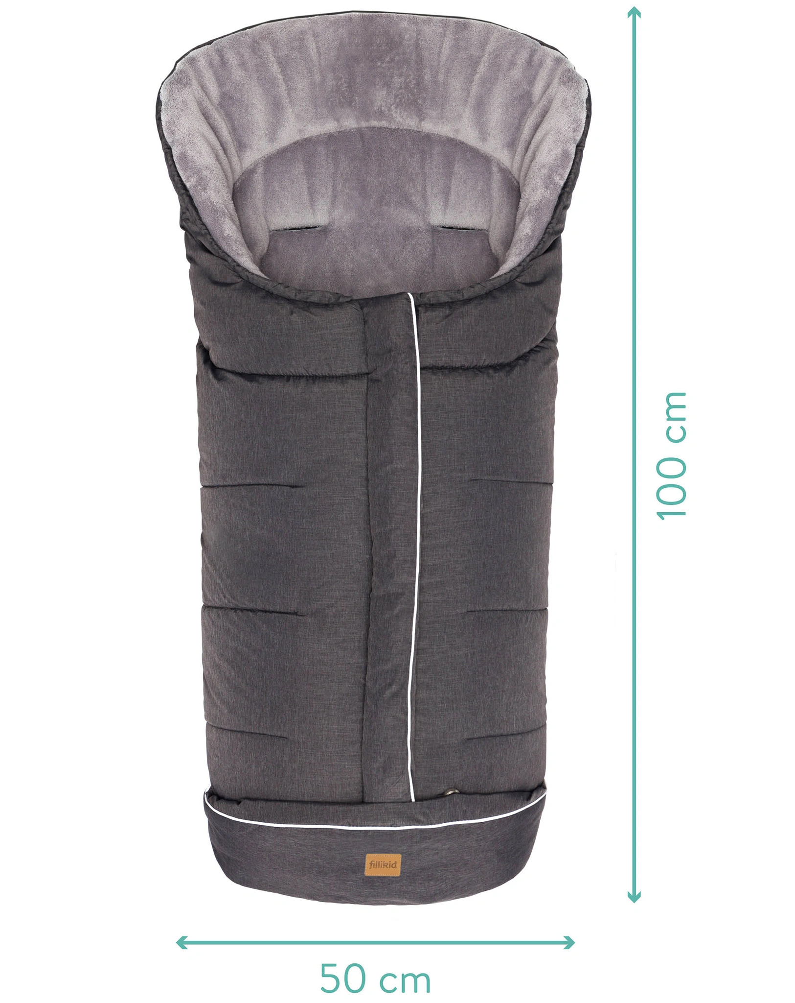 Winterfußsack K2 SOFT in dunkelgrau melange