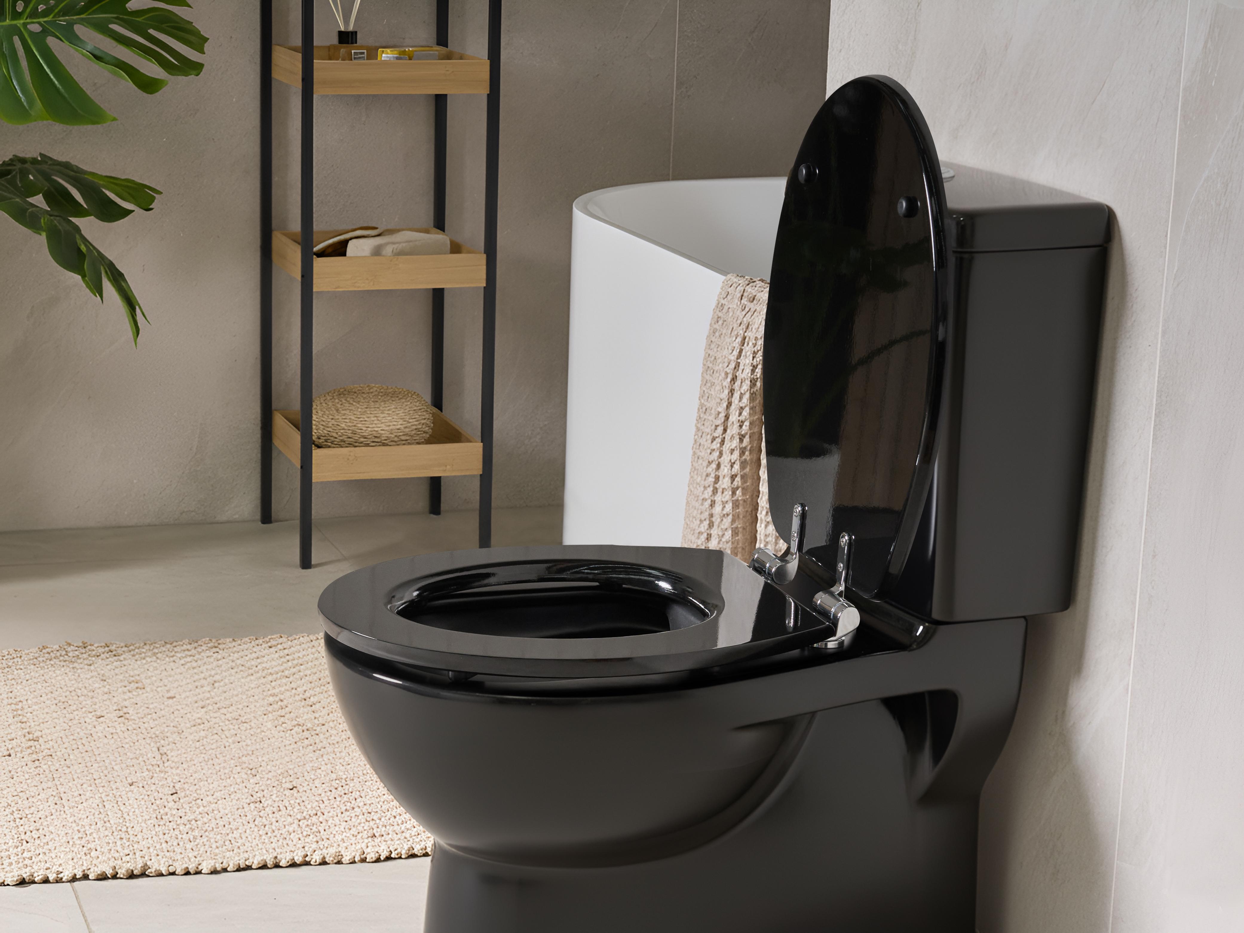 Toiletbril INIRIDA soft-close MDF Zwart