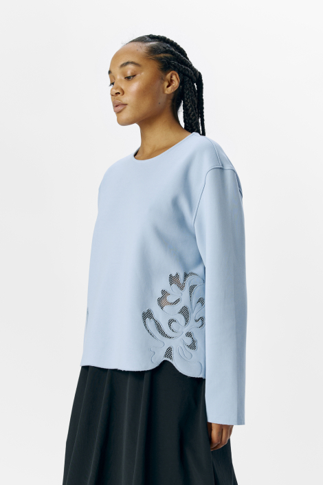 Object blauwe dames sweater