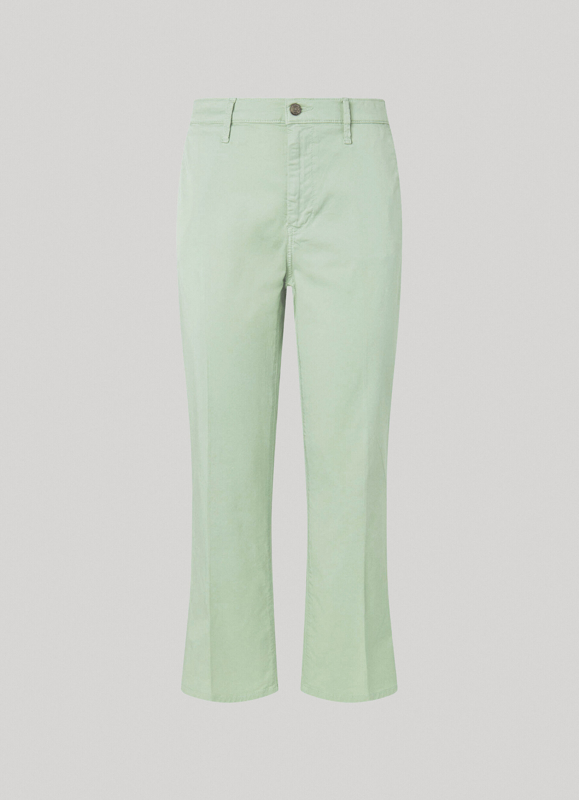 Calça chinesa estilo flare - verde claro