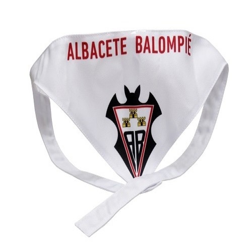Bandana de futebol Albacete Balompié para cães, branca