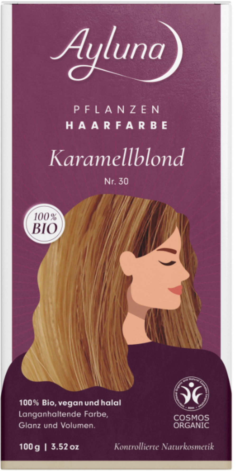 Ayluna  Pflanzenhaarfarbe Karamellblond, 100 g