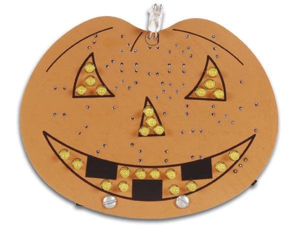 Whadda Bausatz Halloween Kürbis mit Ein / Aus Schalter Elektronikbausatz