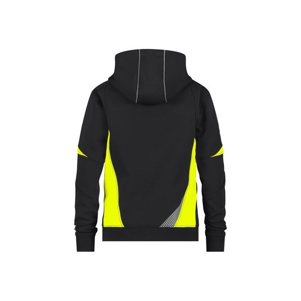 300548 Dassy Santos dame sweatshirts med hætte sort - flour gul