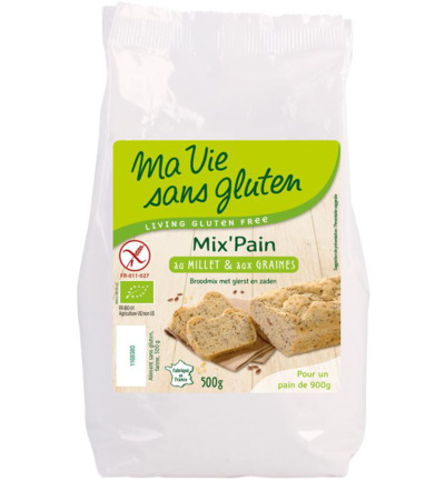 Ma Vie Sans Gluten Broodmeel Met Gierst En Zaden Glutenvrij Bio (500 gr)