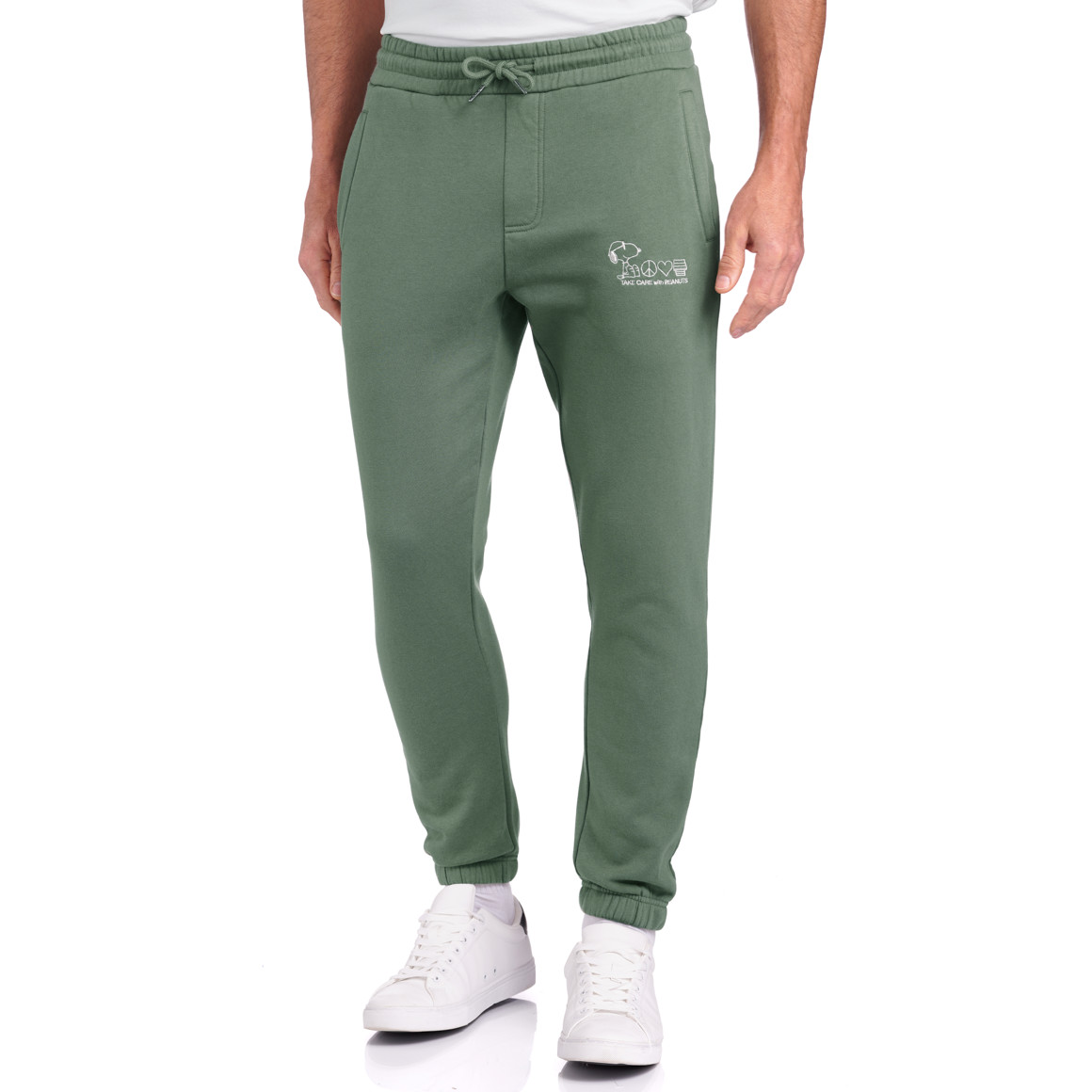 Jonas Nielsen Peanuts Jogginghose mit Stickerei dunkelgrün