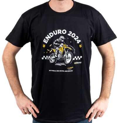 T-Shirt manches courtes Motoblouz ENDURO 2024 - Noir / Jaune