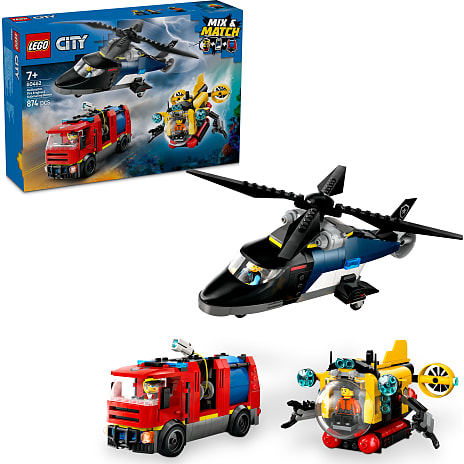 LEGO City Remix – helikopter, brandbil og ubåd 60462