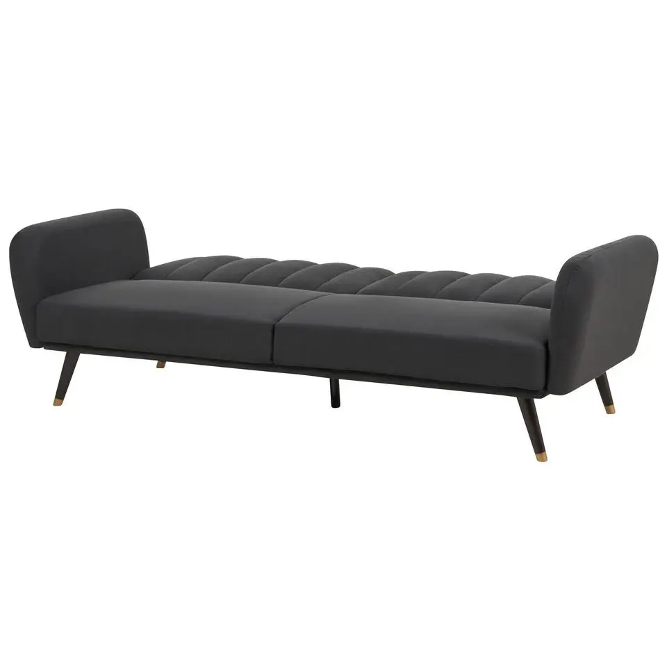 VIMMERBY - Slaapbank - Zwart - Polyester
