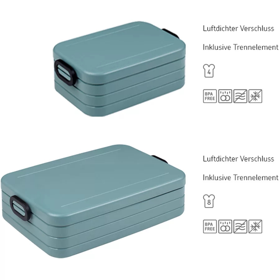 Mepal Lunchboxen Set Large Midi Take a Break 1500 & 900 ml 2er Set weiß