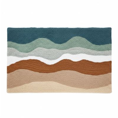 Tapis de bain coton motif paysage - 2000 g/m² - BECQUET CRÉATION
