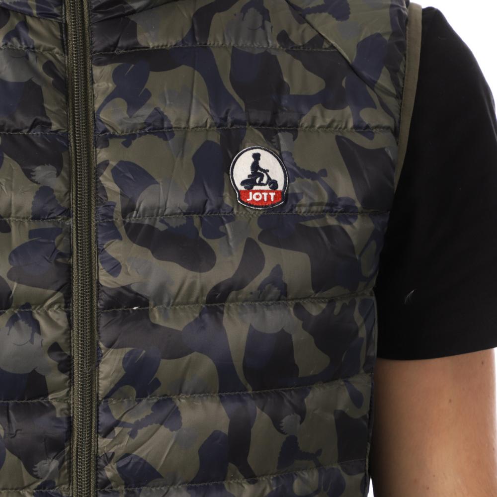 Jott Doudoune sans manches Gris/Vert Homme Jott Pat Camo