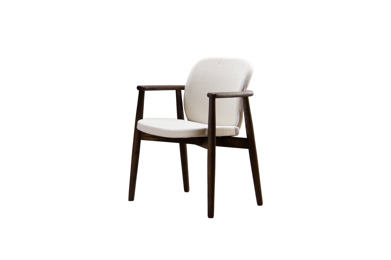Coster spisestol Tekstil Jenny R1R1 Offwhite med røkfarget oljet heltre ask